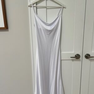 White midi slip dress. Size XS/S